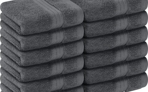 Utopia Towels  12 x 12英寸 100%纯棉面巾 12件套超值特卖！多色可选！