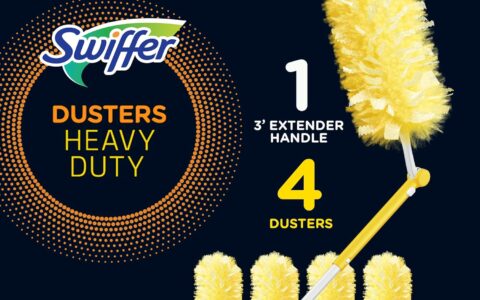 超低价！Swiffer Dusters 90厘米可伸缩防静电除尘器套装特卖！带4个除尘器