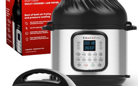 黑五低价！Instant Pot Duo Crisp 8夸脱11合一 双锅盖 空气炸锅/电压锅二合一 多功能锅 特卖+包邮！