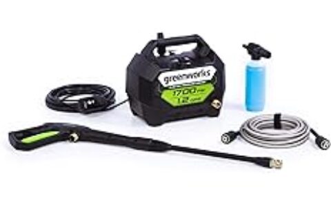 Greenworks GPW1704 1700 PSI 1.2加仑GPM 13安培冷水电动高压清洗机特卖+包邮！