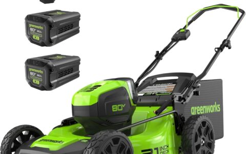 Greenworks PRO 商业级 21 英寸 80V 无绳割草机特卖+包邮！带两块 2.0AH 电池和充电器