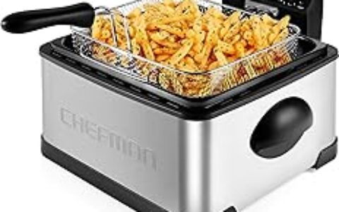 历史低价！Chefman 4.3升 不锈钢 深炸锅 特卖+包邮！超大号炸篮，可调温可定时