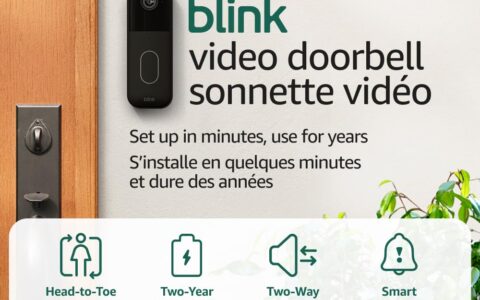 历史低价！Blink 第二代智能可视门铃+同步模块套装特卖+包邮！2年续航！2色可选