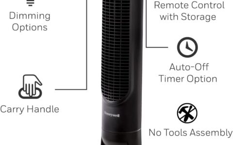 Honeywell QuietSet 8速 全房覆盖超薄塔式风扇 特卖+包邮！