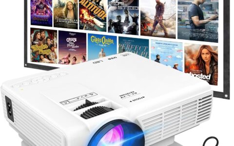 历史最低价！GKLPO  1080P 双向蓝牙 便携式高清智能投影仪特卖！送80英寸投影幕布，原价109.99