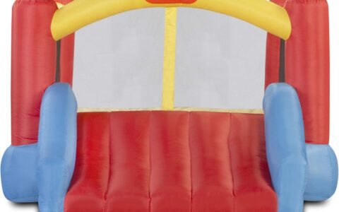 Little Tikes 小泰克  Jump 'n Slide 儿童充气蹦床+滑梯特卖+包邮！三面环网保护孩子安全