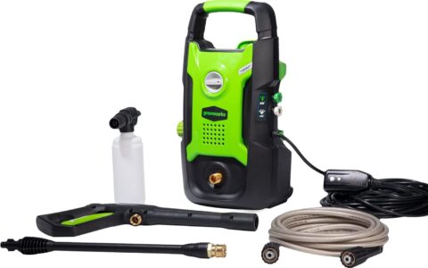 历史低价！Greenworks GPW1501 13安培1500 PSI 电动高压清洗机特卖+包邮！会员专享