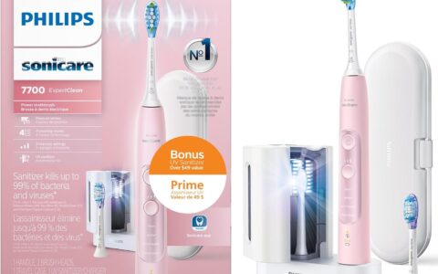 历史低价！Philips 飞利浦 Sonicare ExpertClean 7700 紫外线消毒 蓝牙电动牙刷特卖+包邮！2色可选！