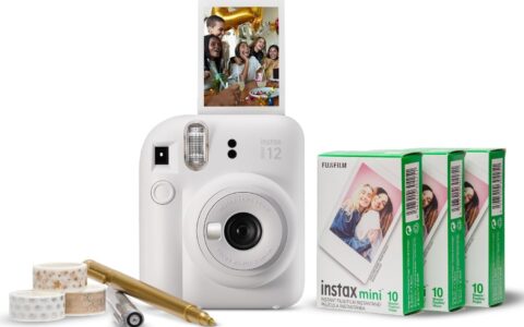 历史低价！Fujifilm 拍立得相机 Instax Mini 12 礼品套装 特卖+包邮！2色可选