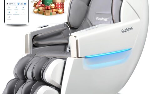 iBooMas SL轨道 AI语音 零重力全身按摩椅特卖+包邮！带背部和脚部加热，泰式拉伸，自动扫描