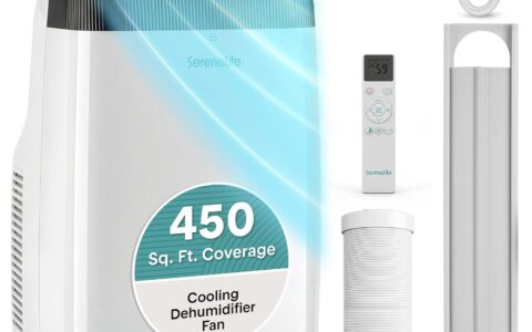 SereneLife Unit-900W 10,000 BTU 三合一便携式移动空调特卖+包邮！带除湿和风扇功能，多款可选