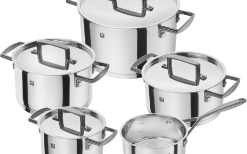 超低价！ZWILLING 双立人 Bellasera 顶级不锈钢锅具9件套特卖+包邮！2款可选