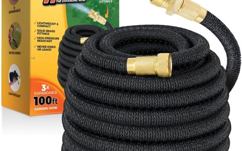 Flexi Hose 轻便防缠绕 可伸缩花园水管特卖！实心黄铜接头 超耐用，50/75/100英尺可选