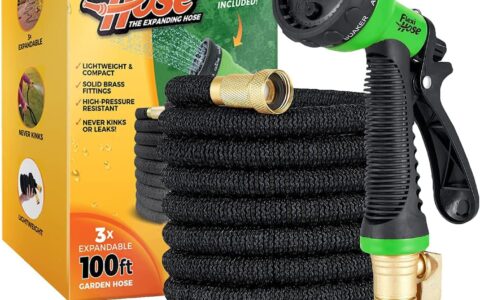Flexi Hose 带喷嘴 可伸缩花园软管/水管特卖+包邮！黄铜接头  75/100英尺可选！