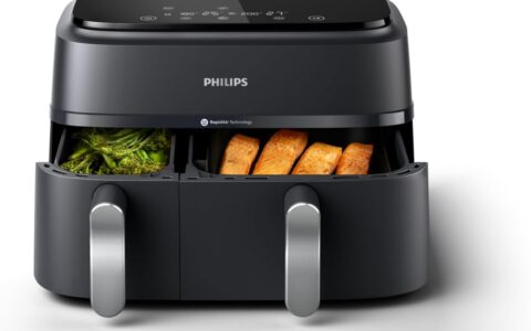 历史低价！Philips 飞利浦   NA351/00 9升 8合1 大小双篮 空气炸锅特卖+包邮！可同时烹饪两种食物