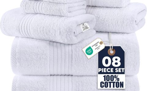 Utopia Towels 豪华纯棉浴巾+毛巾 8件套  /  面巾12件套 超值特卖！多色可选！