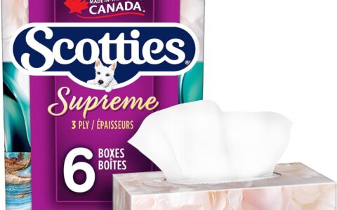 Scotties Supreme 三层超软面巾纸 (81张x6盒) 超值套装特卖！ 低过敏性，皮肤科医生推荐